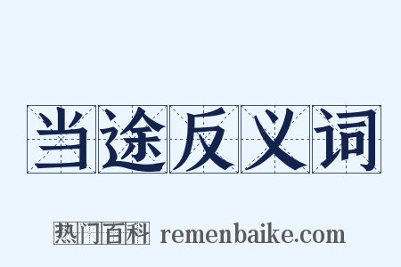 当途反义词是什么意思的图片